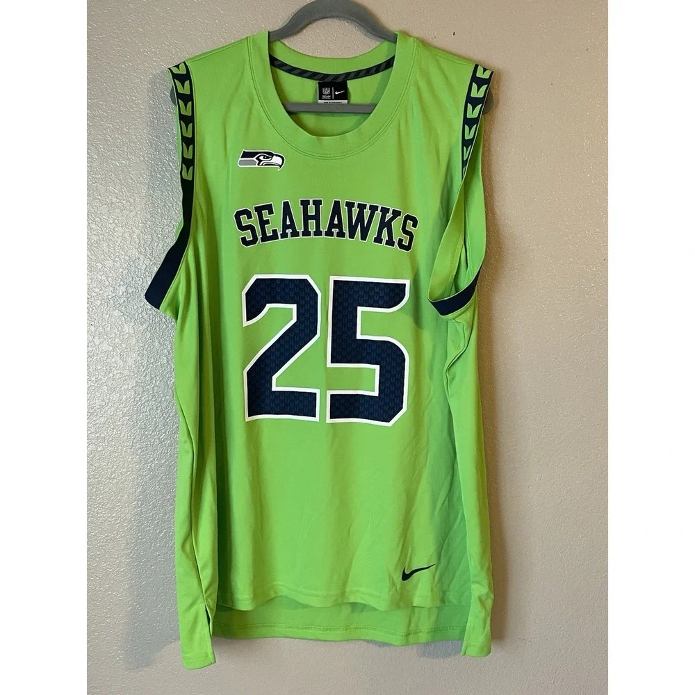 Men's 2XL NWOT Seattle Seahawks Richard Sherman #25 Nike Color Rush Tank Top